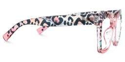 Malcolm Rosa-Leopard Quadratisch Brille4