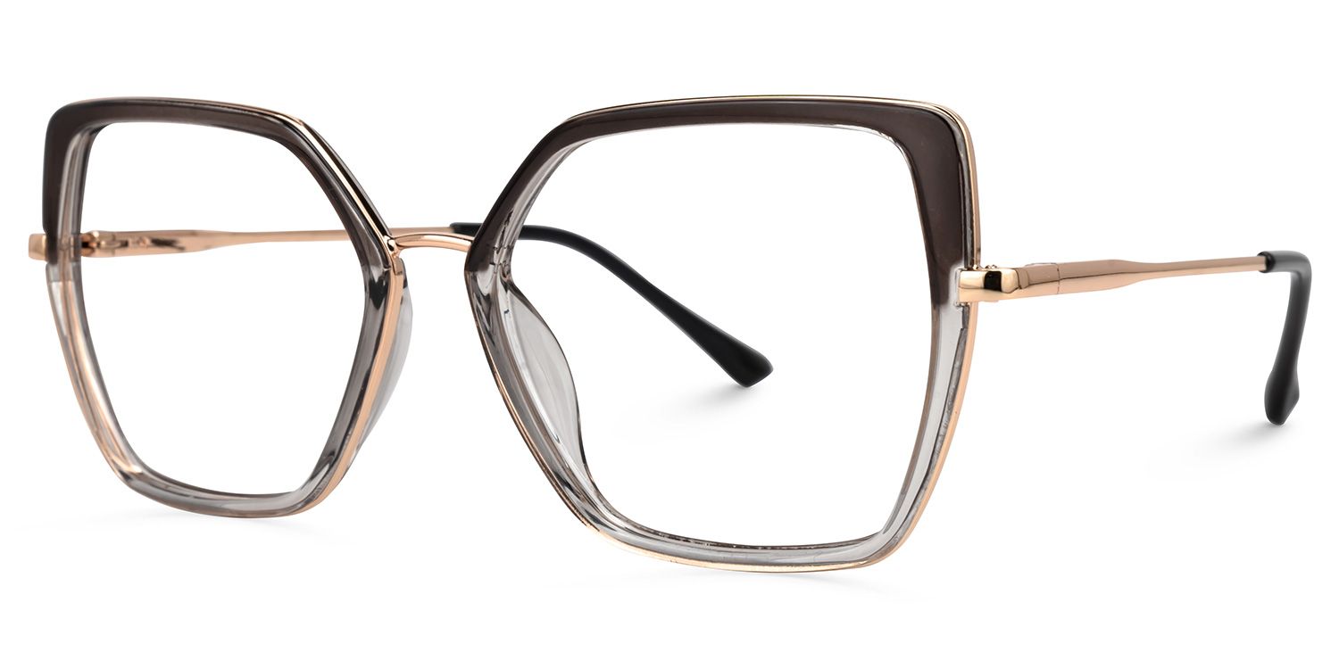 Keshia Dunkelgrau Geometrisch Brille1