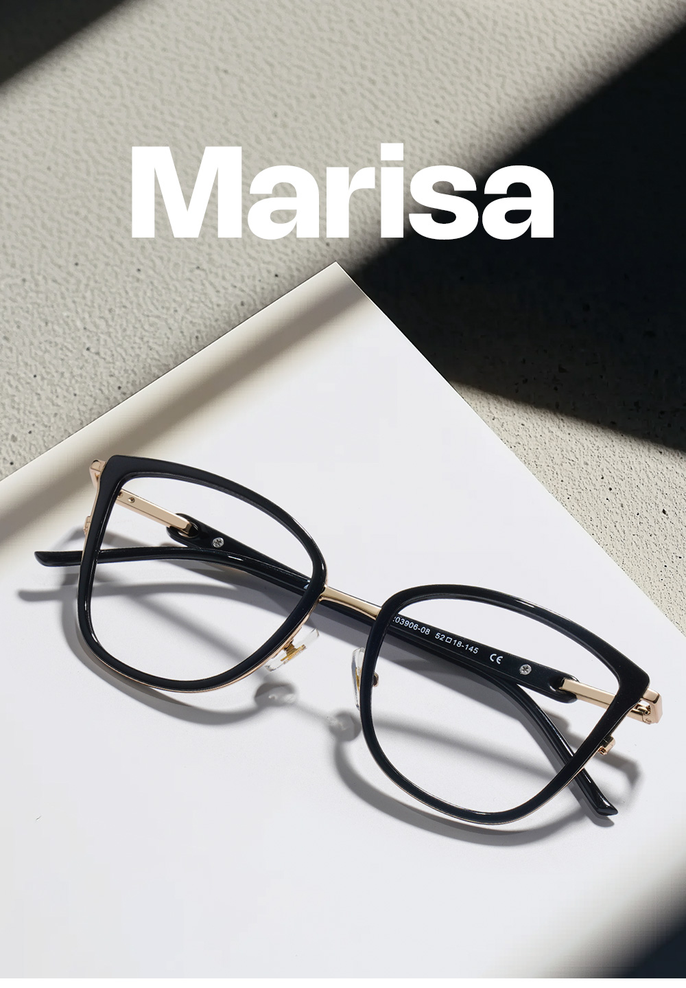 Marisa Schwarz Cateye Brille