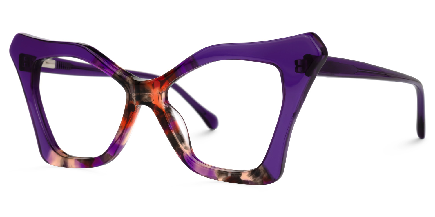 ZEELOOL Wildony Lila Cateye Brille