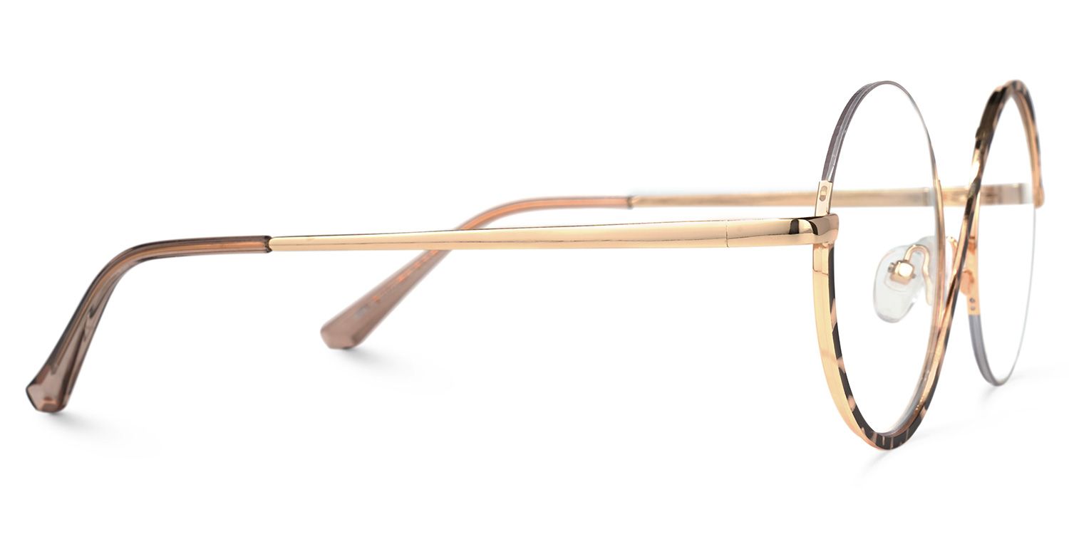 Alina Schwarz-Tortoise Rund Wicked Brille5