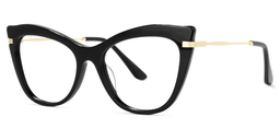 Indira Schwarz Cateye Brille1