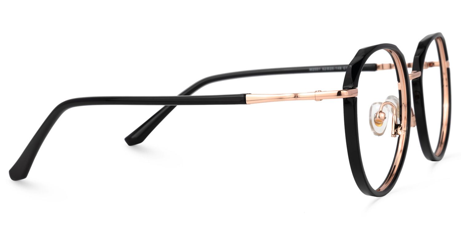 Kairos Schwarz Rund Brille3