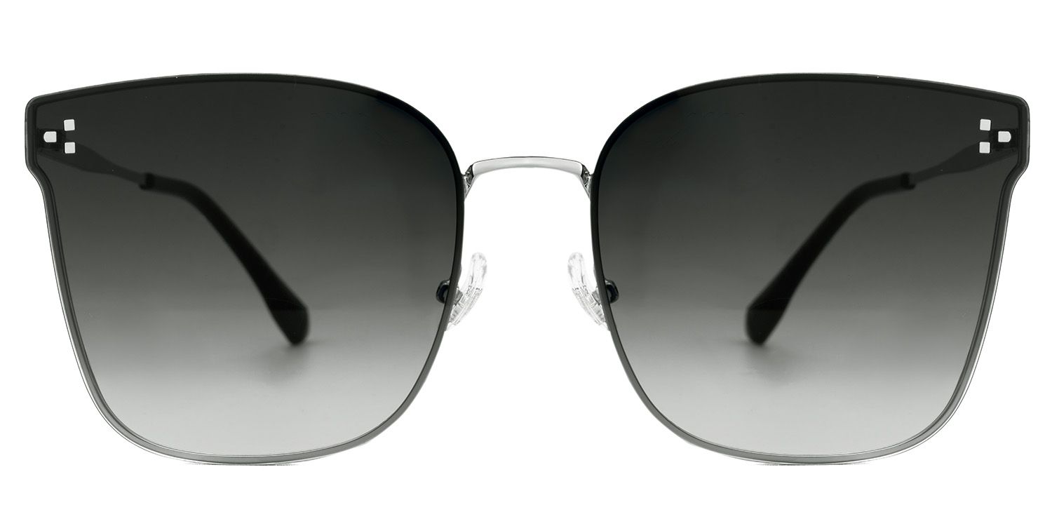 Chloe Silber Quadratisch Metall Sonnenbrille0