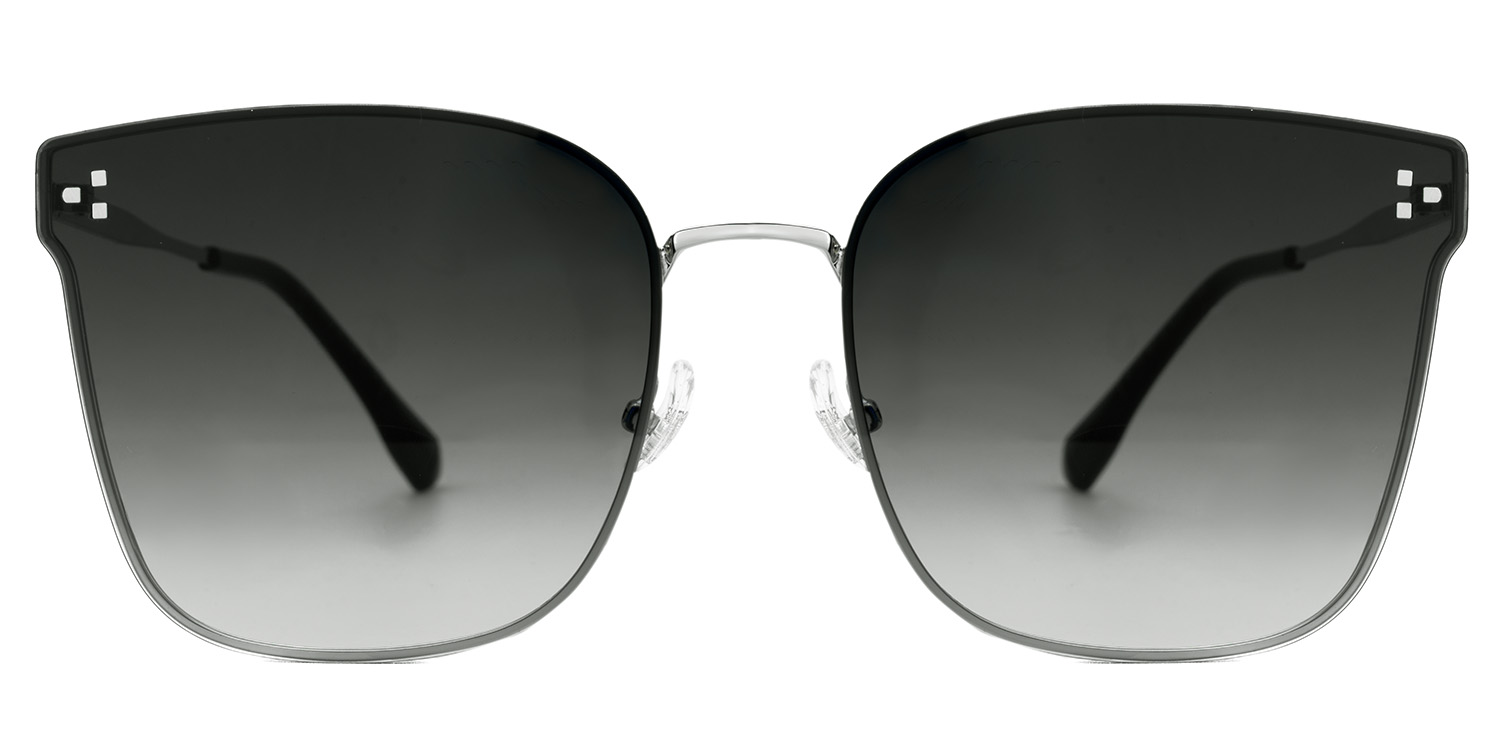 Chloe Silber Quadratisch Sonnenbrille