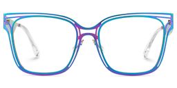 Dacarine Bunt Quadratisch Brille2