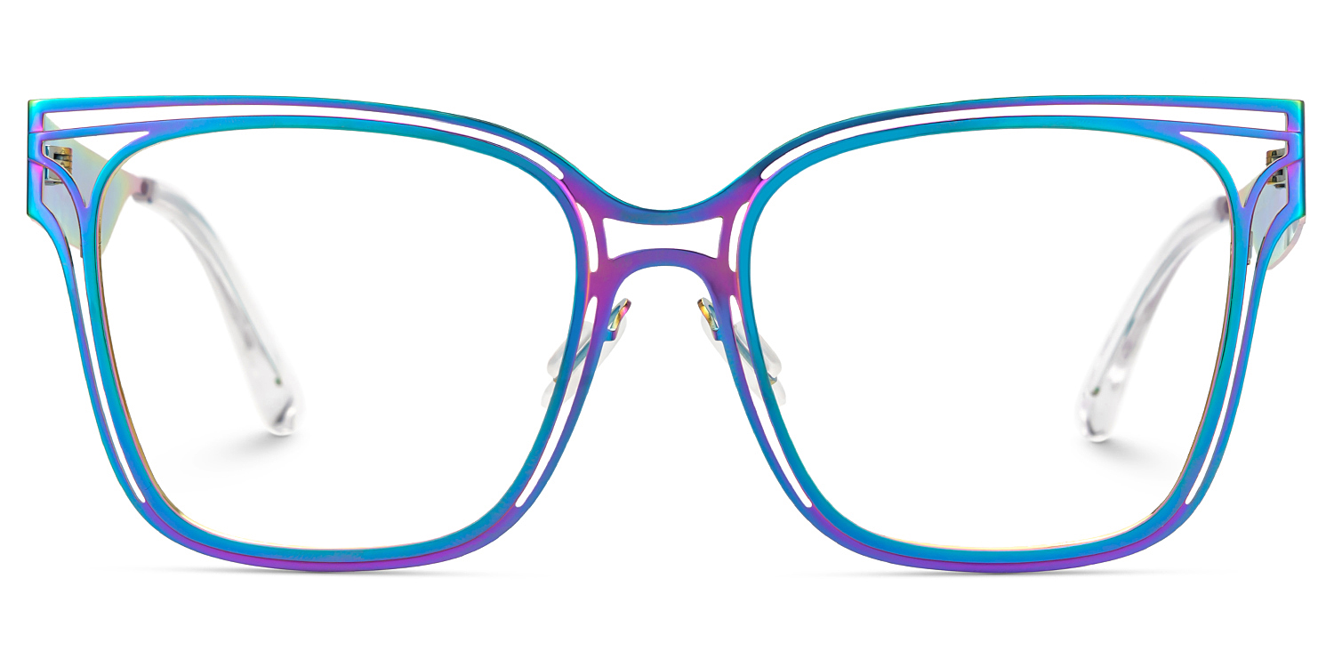 Dacarine Bunt Quadratisch Brille
