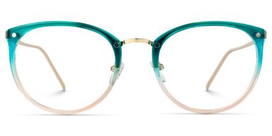 Abbas Blau-Rosa Rund Brille