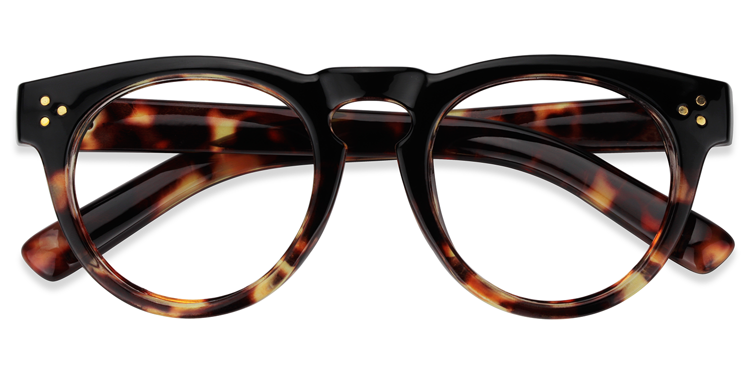 Malloy Rund Tortoise Brille1