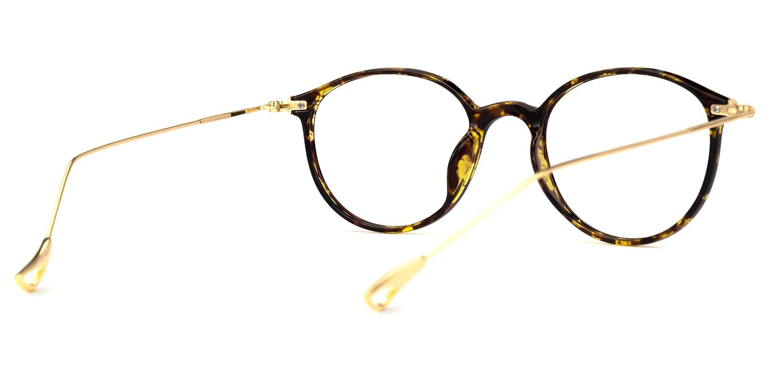 Fayth Gelb-Tortoise Rund Brille2