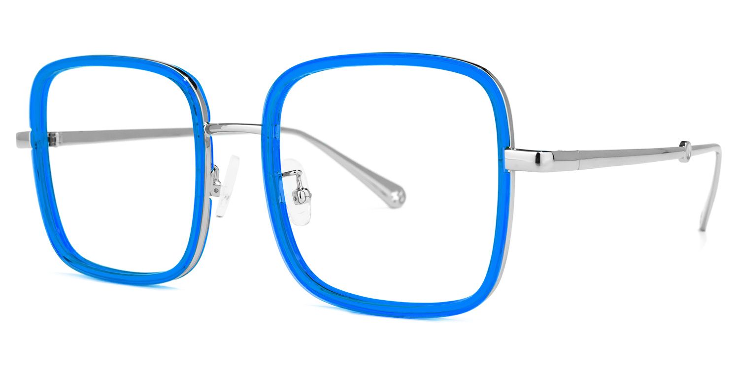 Jace Blau Rechteckig Brille1