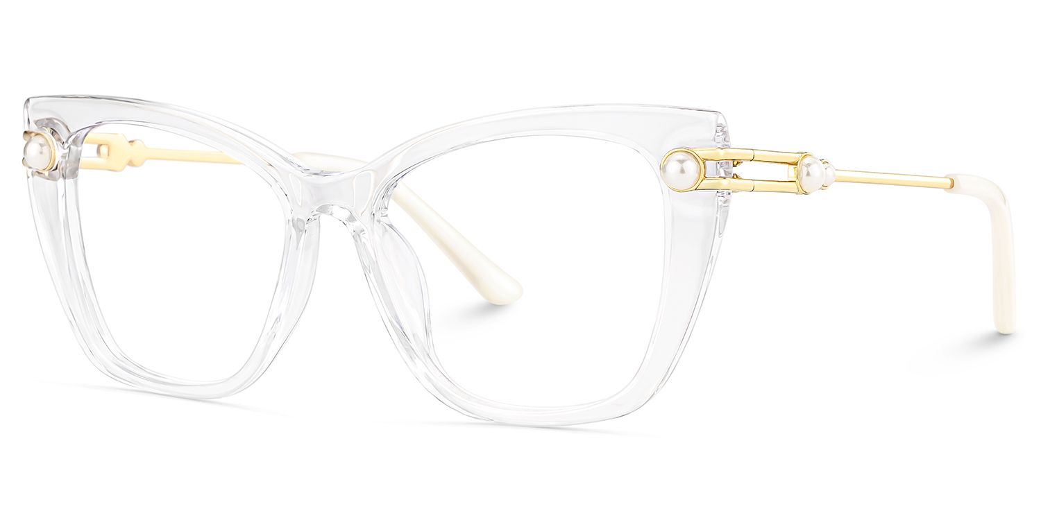 Victor Klar Cateye Gemischte-Materialien Brille2