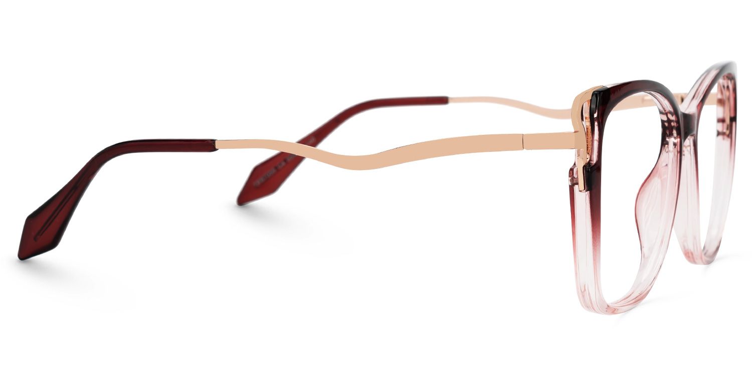 Farria Rot Quadratisch Brille3
