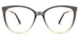 Dagmar Schwarz-Gelb Cateye Brille0