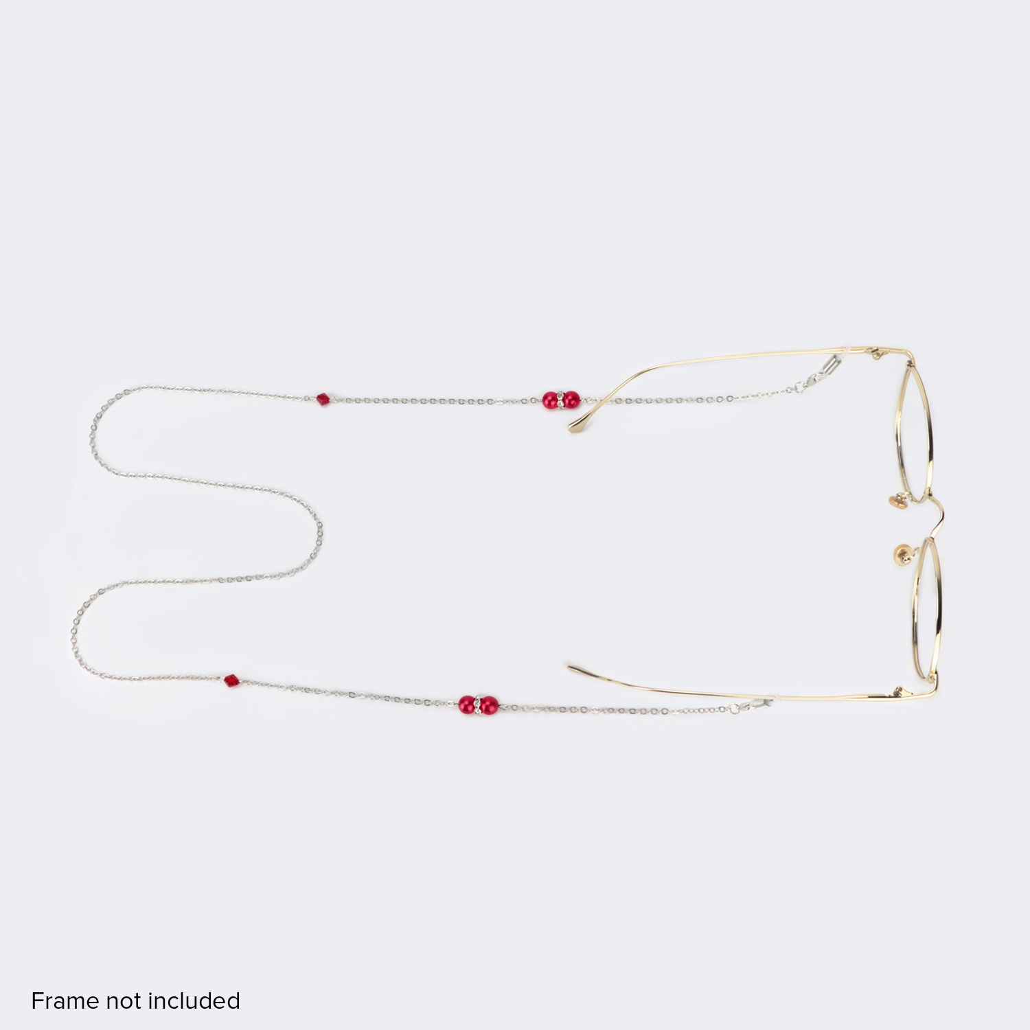 Fannie Silber-Rot Brillenkette gutes Bild