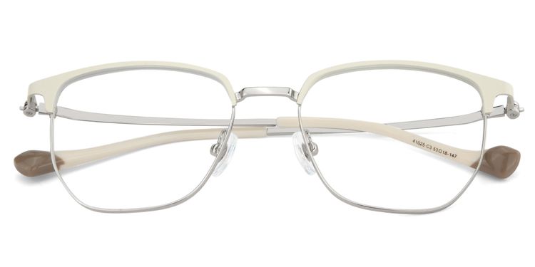 Orpah Weiß Browline Brille