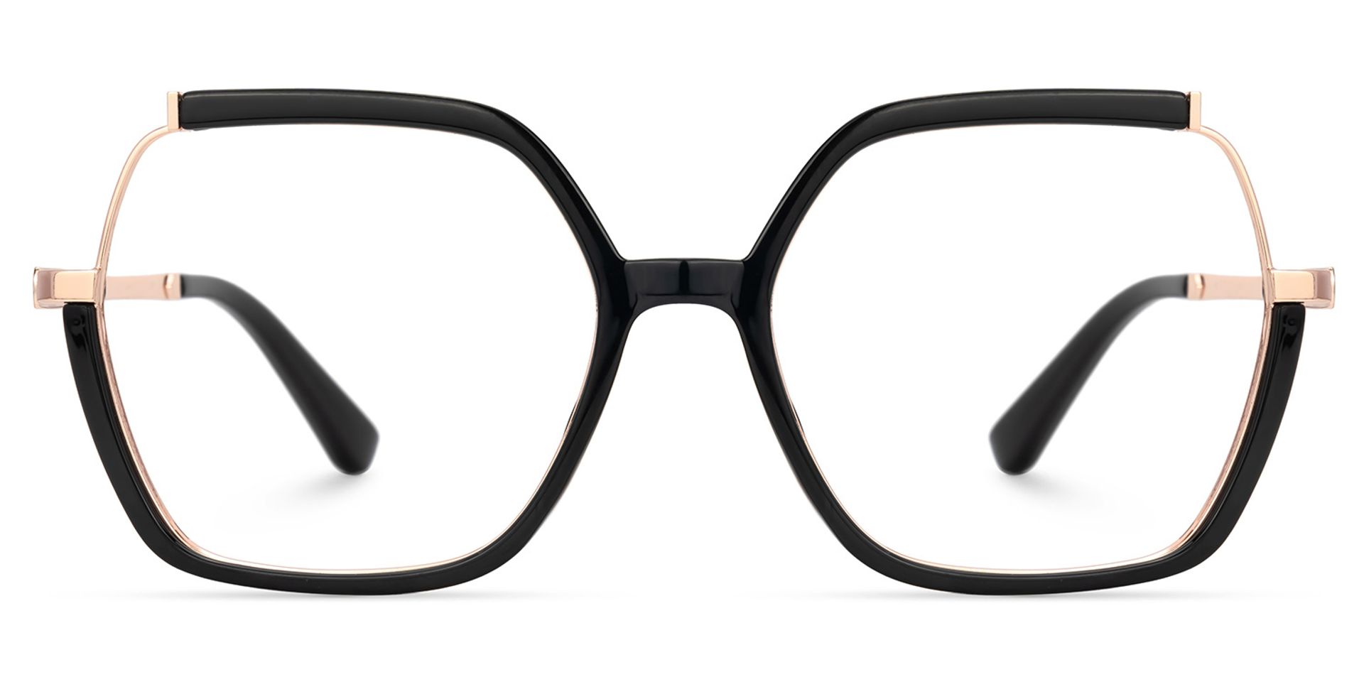 Yulisa Schwarz Quadratisch Brille0