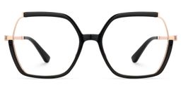 Yulisa Schwarz Quadratisch Brille0