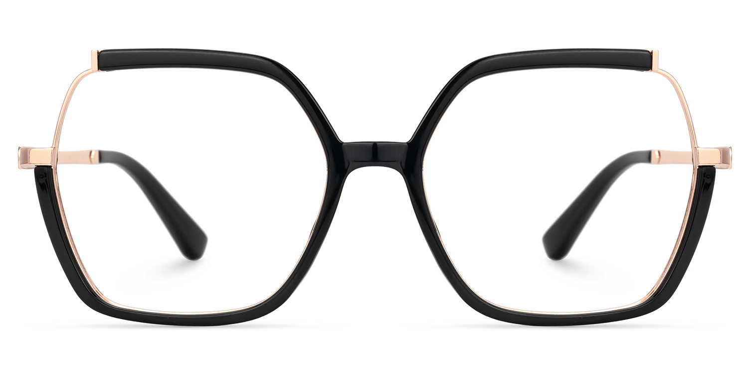 Yulisa Schwarz Quadratisch Brille gutes Bild