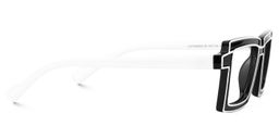 Zephyr Schwarz Rechteckig Brille2