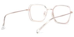 Natalee Gold Klar Quadratisch Brille4