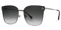 Chloe Silber Quadratisch Sonnenbrille1