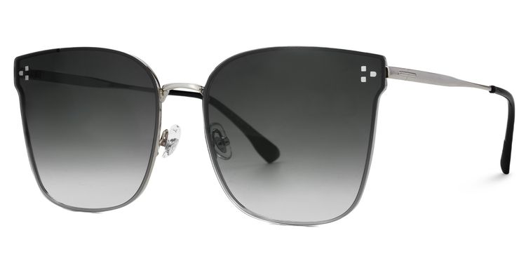 Chloe Silber Quadratisch Sonnenbrille