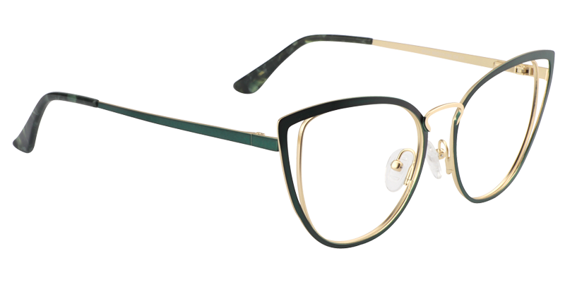Eras Grün Cat Eye Brille3