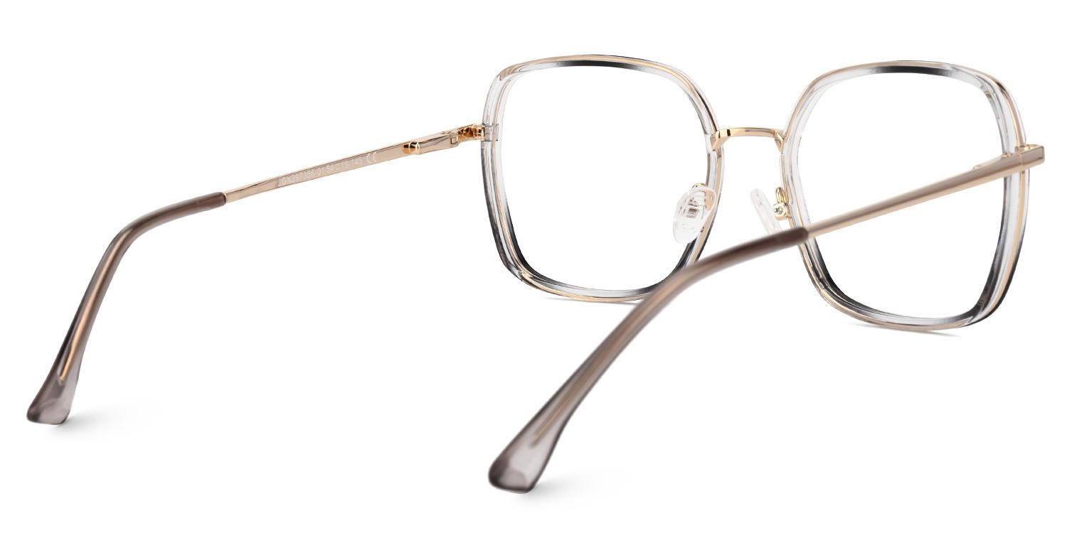 Kelby Grau-Schwarz Quadratisch Brille2