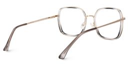 Kelby Grau-Schwarz Quadratisch Brille2