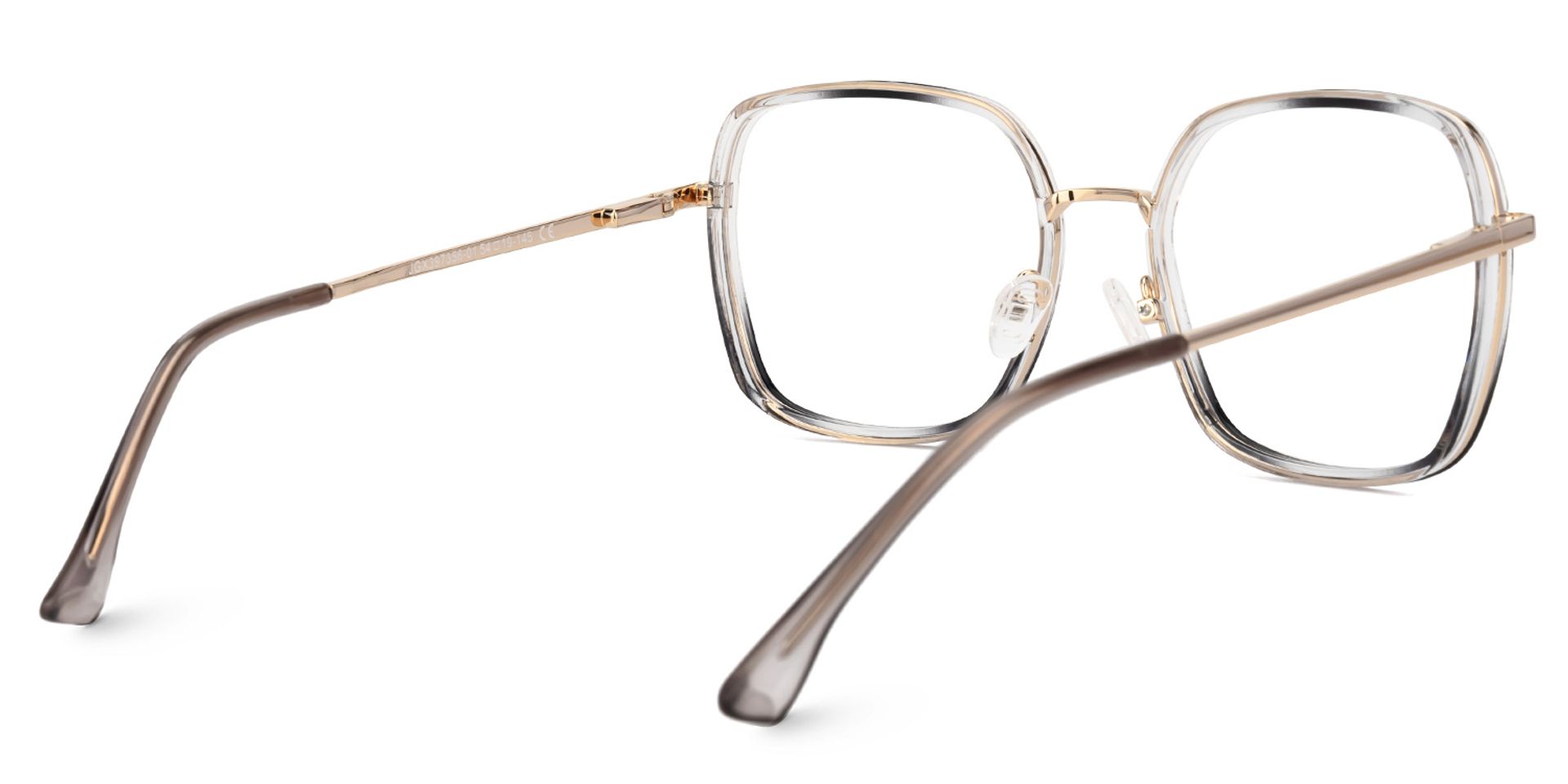 Kelby Grau-Schwarz Quadratisch Brille2