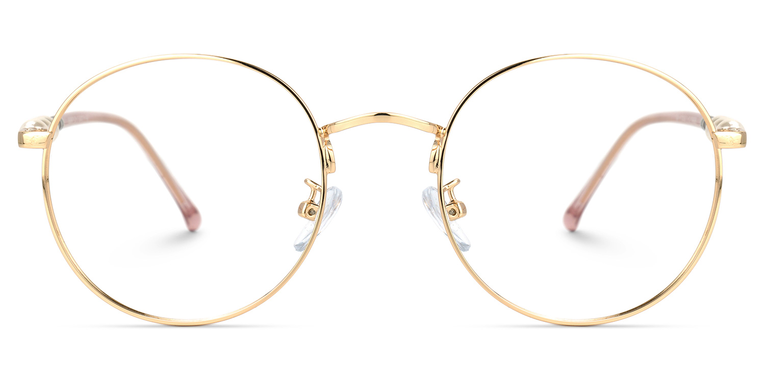 Thady Goldene Runde Brille0