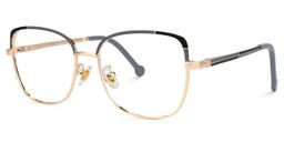 Felicity Gold-Grau Rechteckig Brille1
