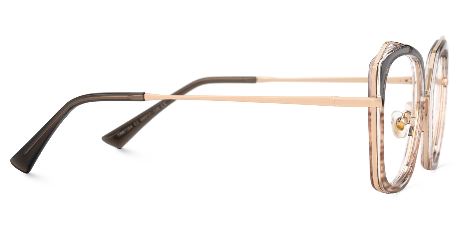 Latimer Grau-Braun Quadratisch Brille2