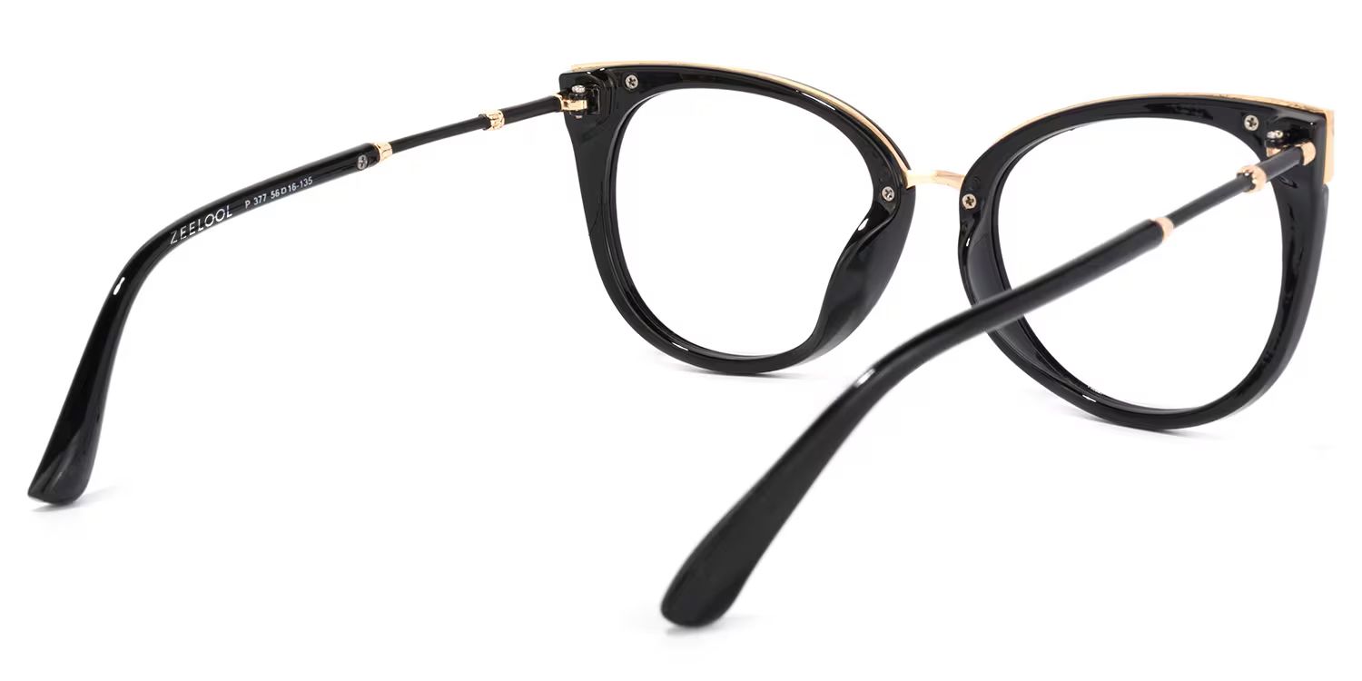Dalton Schwarz Cateye Brille3