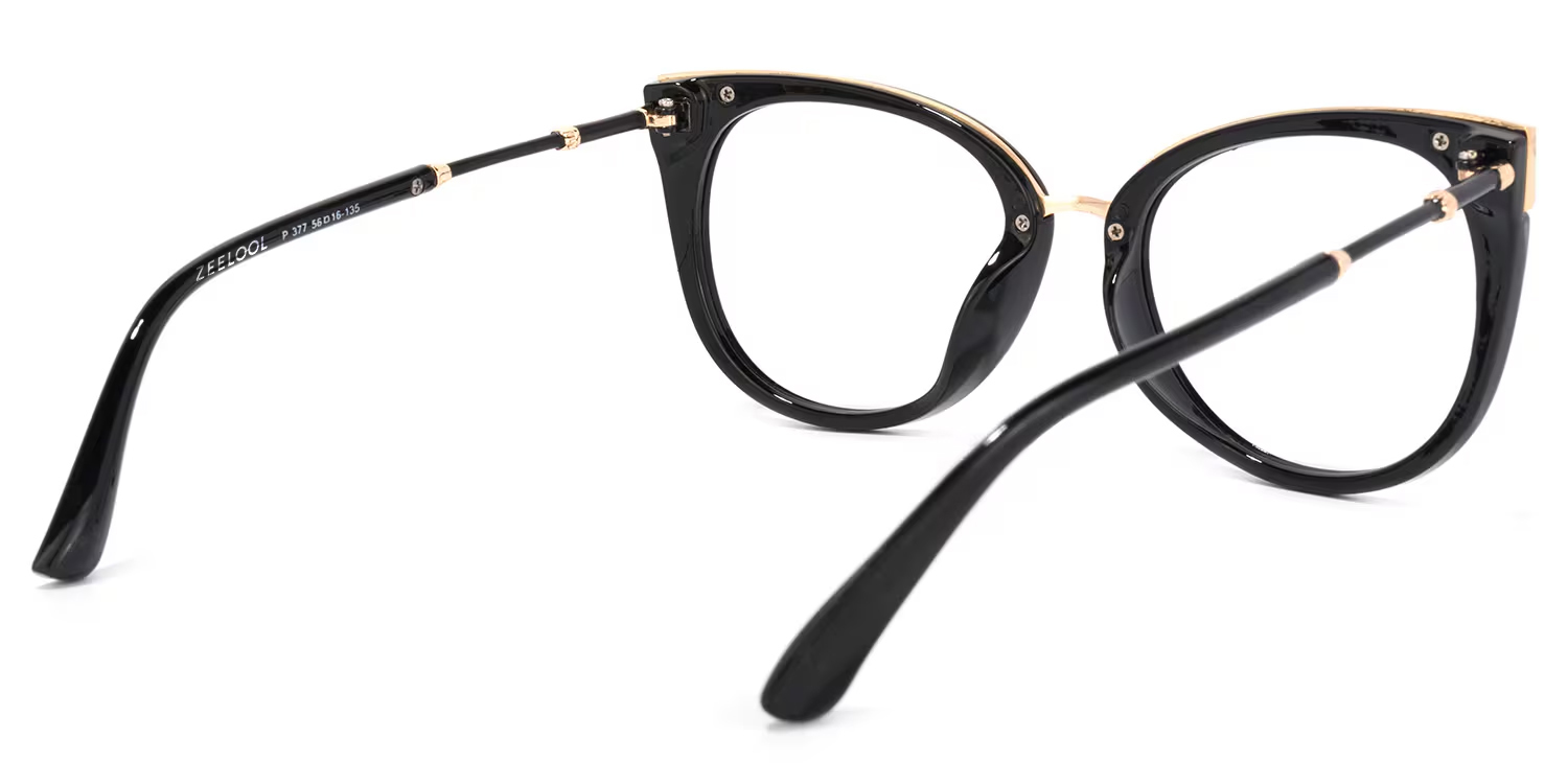 Dalton Schwarz Cateye Brille3