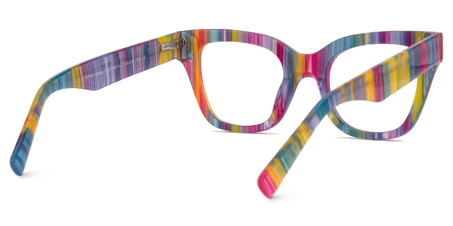 Nereyda Skittles Bunt Cateye Bonbon Brille3
