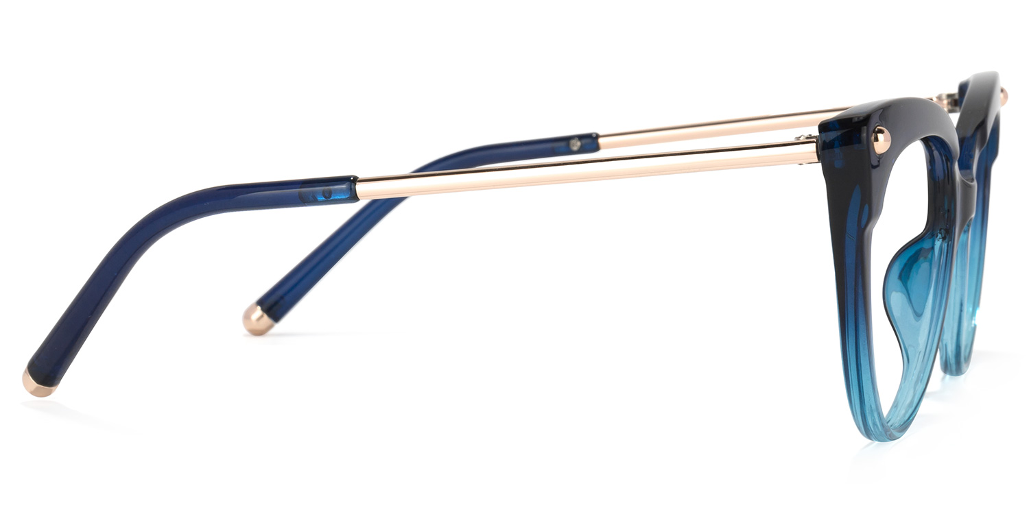 Alivia Blau Cat Eye Brille3