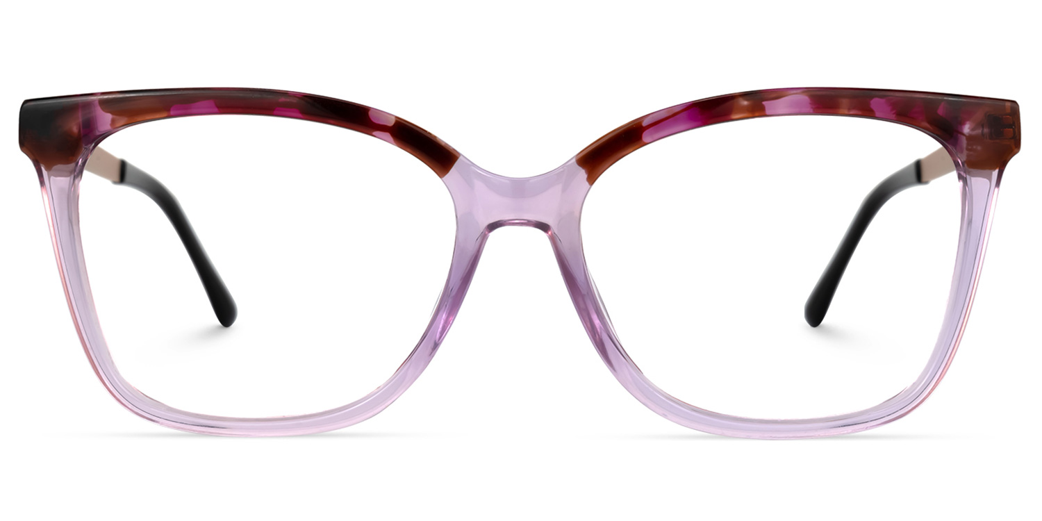 Olga Blumendruck-Lila Cateye Brille0