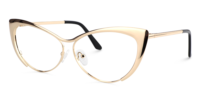 Ellen Gold Cat Eye Brille1