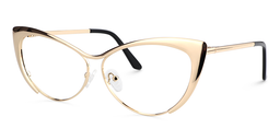 Ellen Gold Cat Eye Brille1