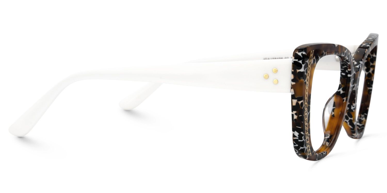 Smolin Blumendruck-Braun Cateye Acetat Brille3