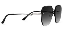 Geralene Silber Geometrisch Sonnenbrille2