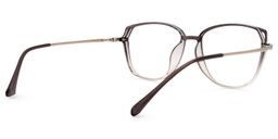 Haygood Braun Klar Cateye Brille3