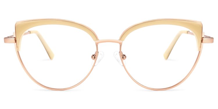 Lorchen Gelb-Gold Cateye Brille