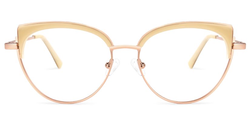 Lorchen Gelb-Gold Cateye Brille
