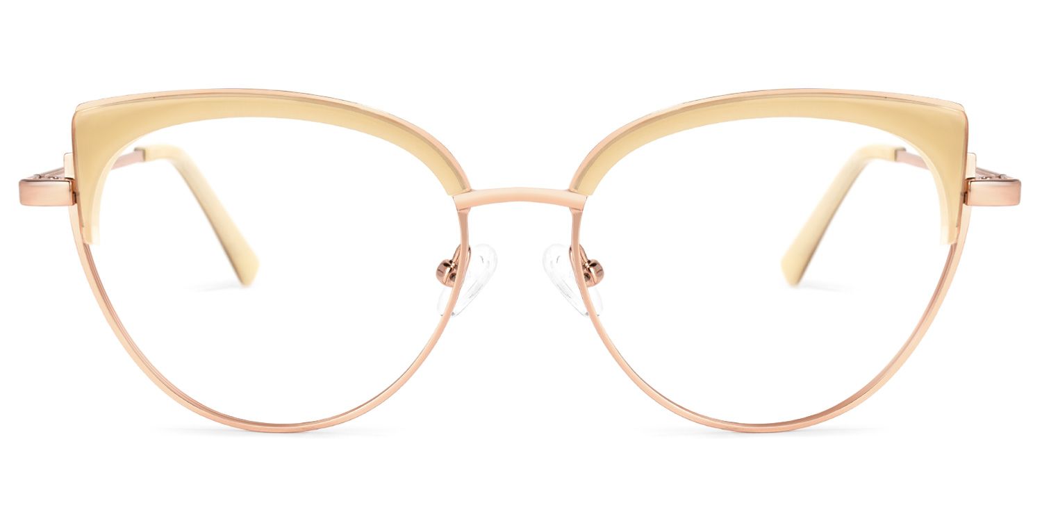 Lorchen Gelb-Gold Cateye Brille0