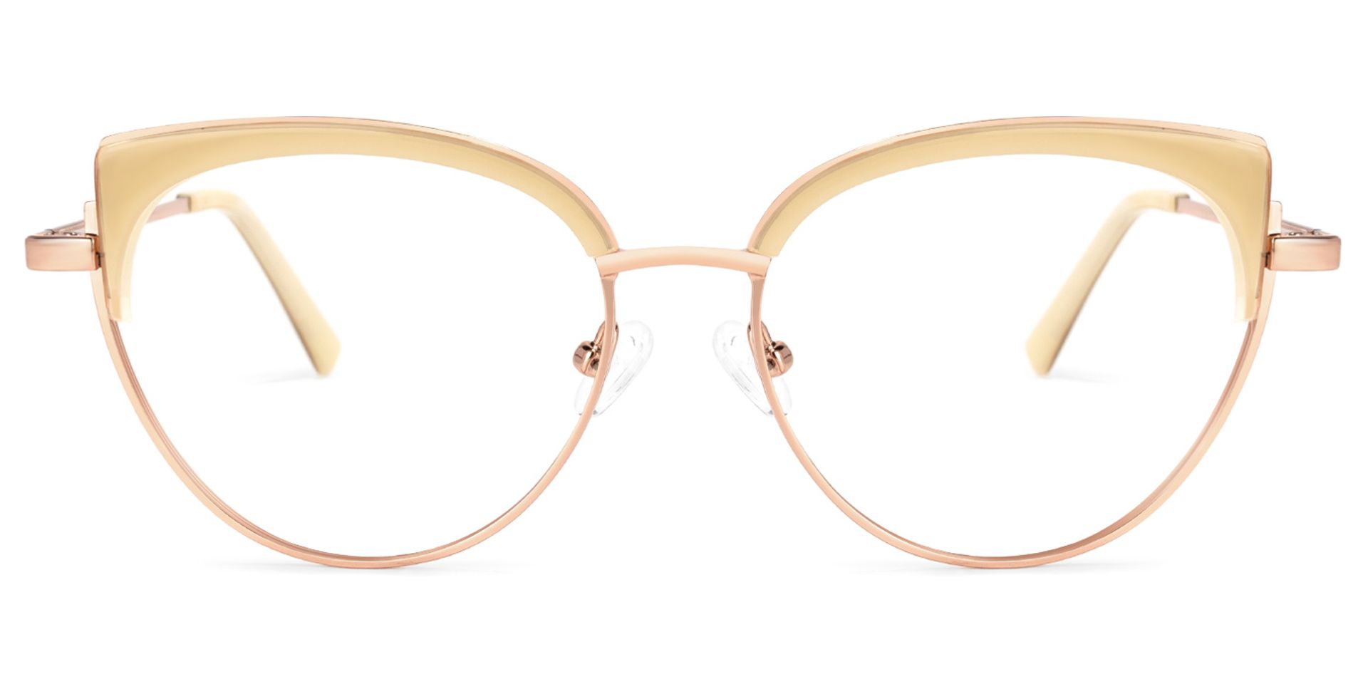 Lorchen Gelb-Gold Cateye Brille0