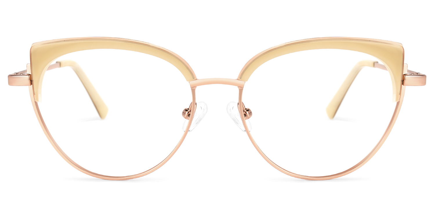 Lorchen Gelb-Gold Cateye Brille gutes Bild