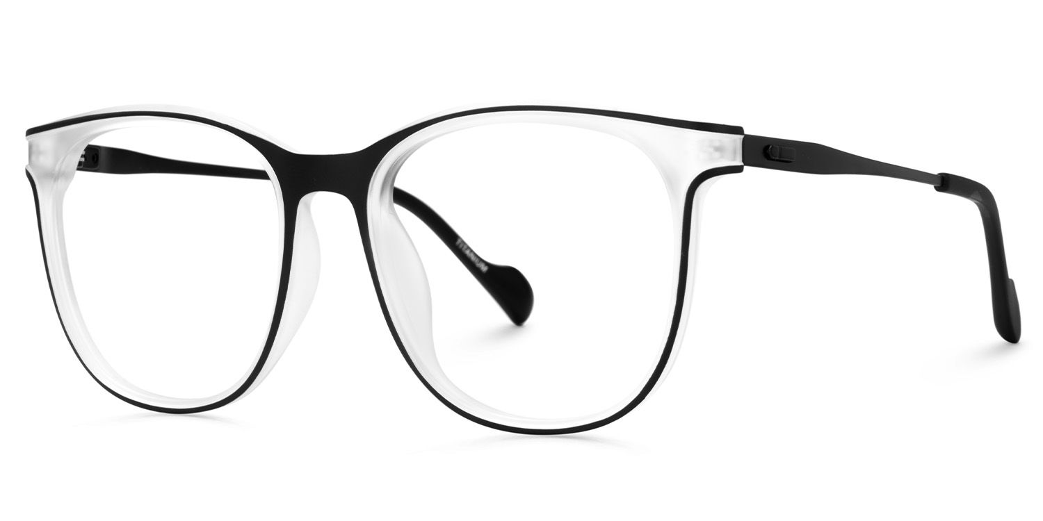 Essie Schwarz-Weiß Rund Brille2